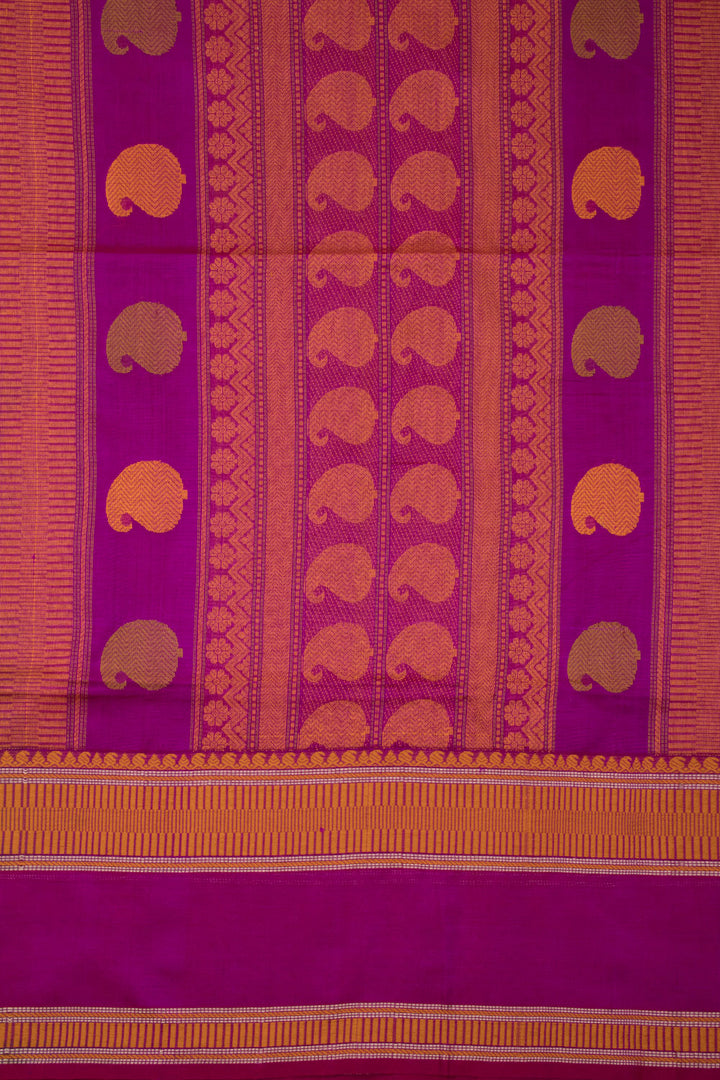 Purple Handloom Kanchi Silk Cotton Saree 10073555