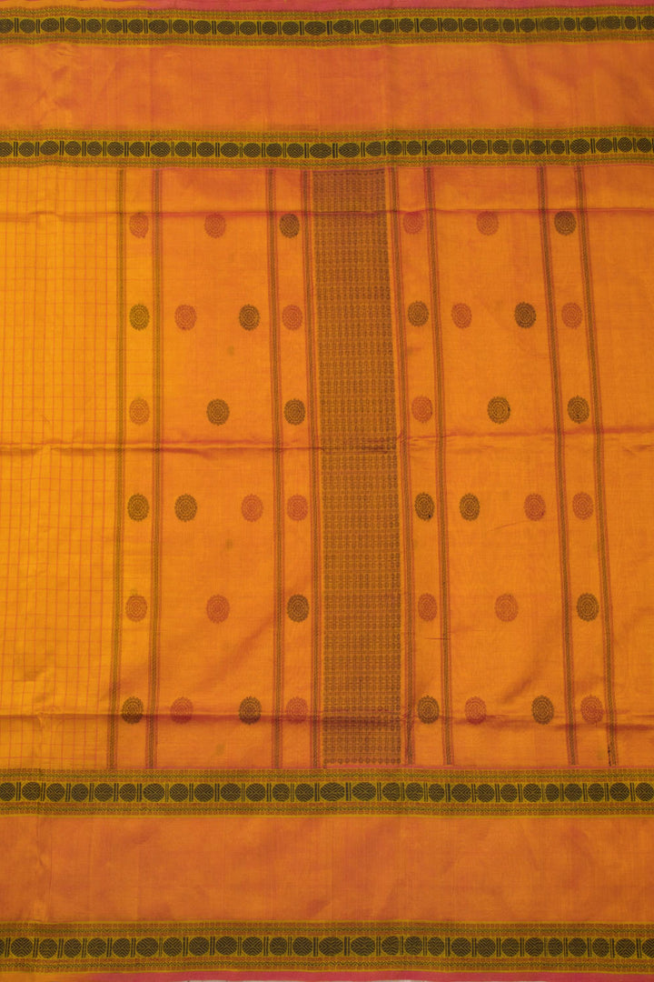 Yellow Handloom Kanchi Silk Cotton Saree 10073558