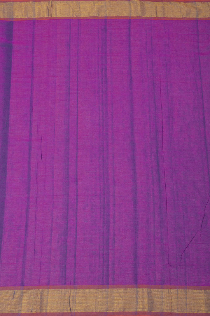 Violet Handloom Paithani Cotton Saree 10064575