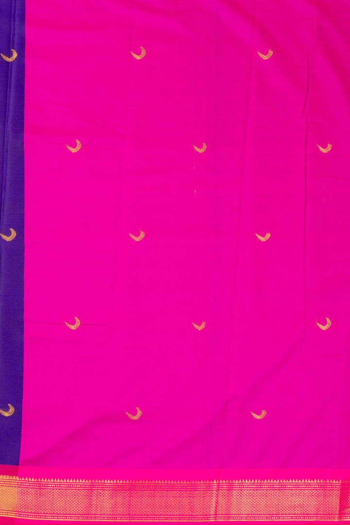 Purple Handloom Chandrakon Paithani Silk Saree 10073628