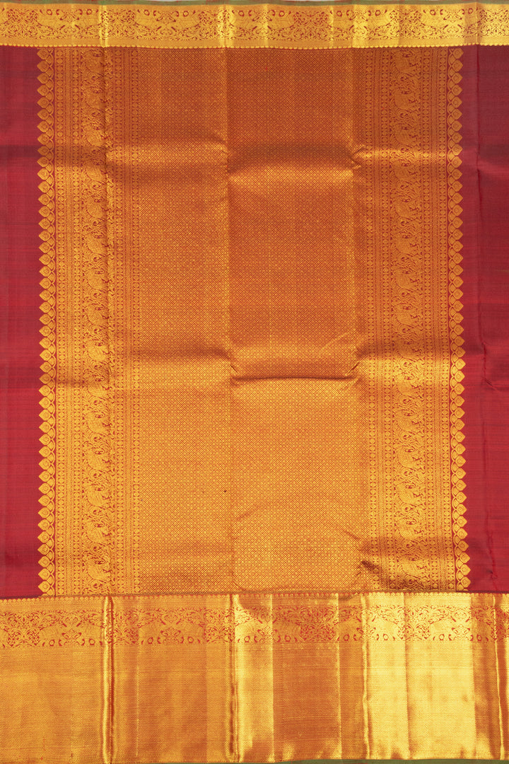 Maroon Handloom Pure Silk Kanjivaram Saree 10072813