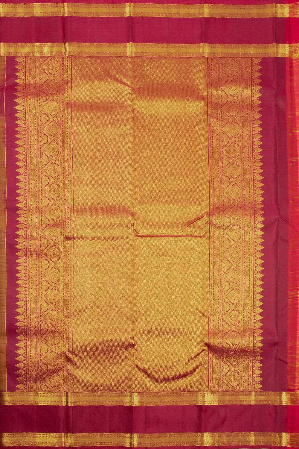 Yellow Handloom Kanjivaram Pure Silk Saree 10072829