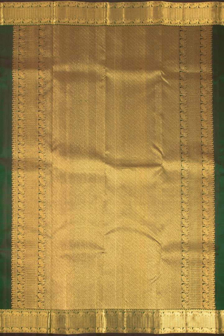 Green Handloom Kanjivaram Pure Silk Saree 10072835