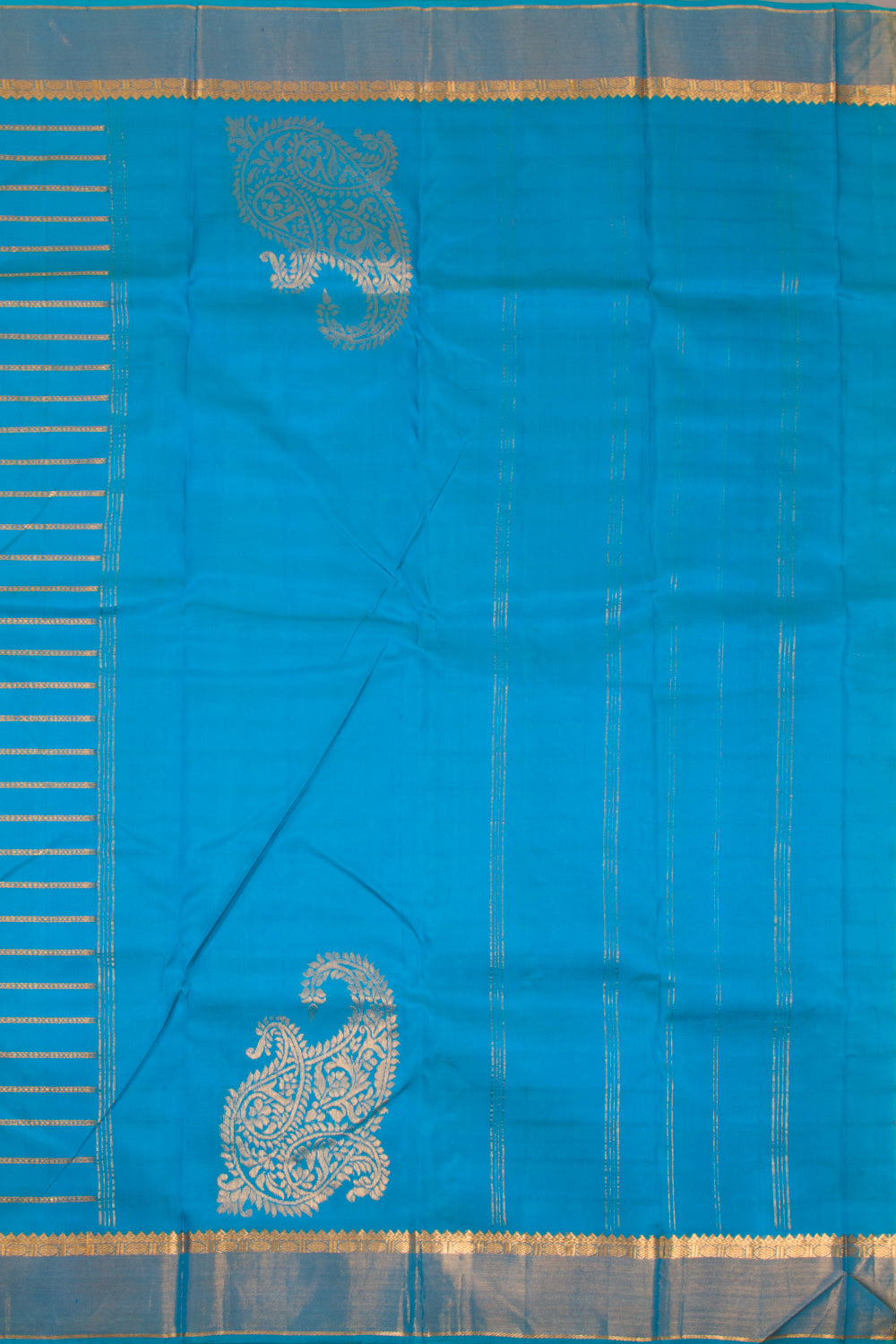 Blue Handloom Kanchipuram Pure Silk Saree 10072807