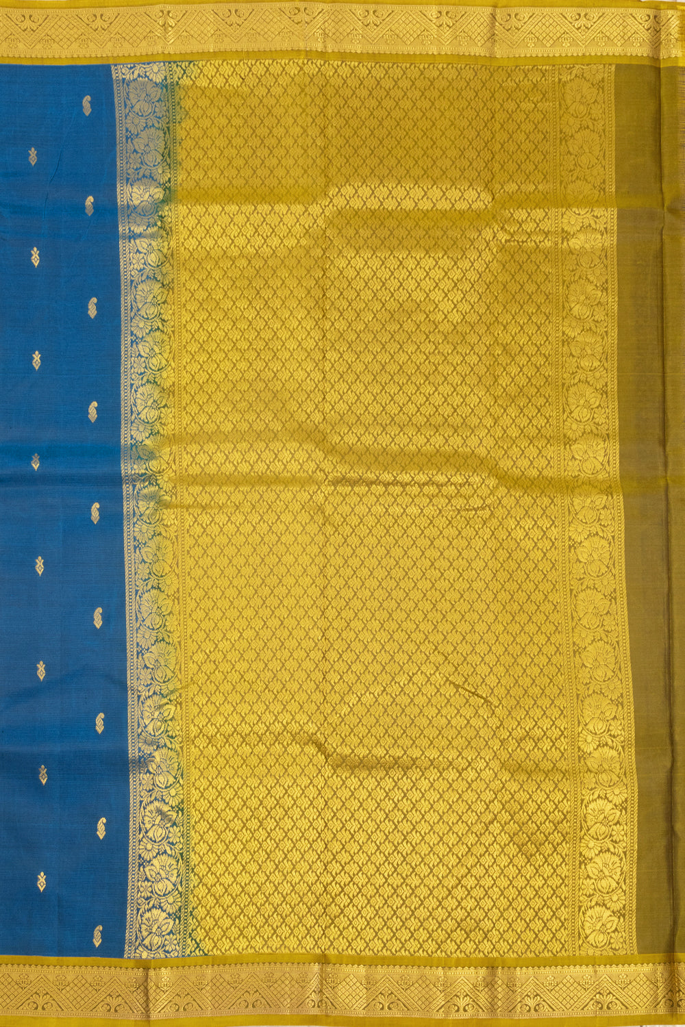 Blue Handloom Kanchipuram Pure Silk Saree 10072810