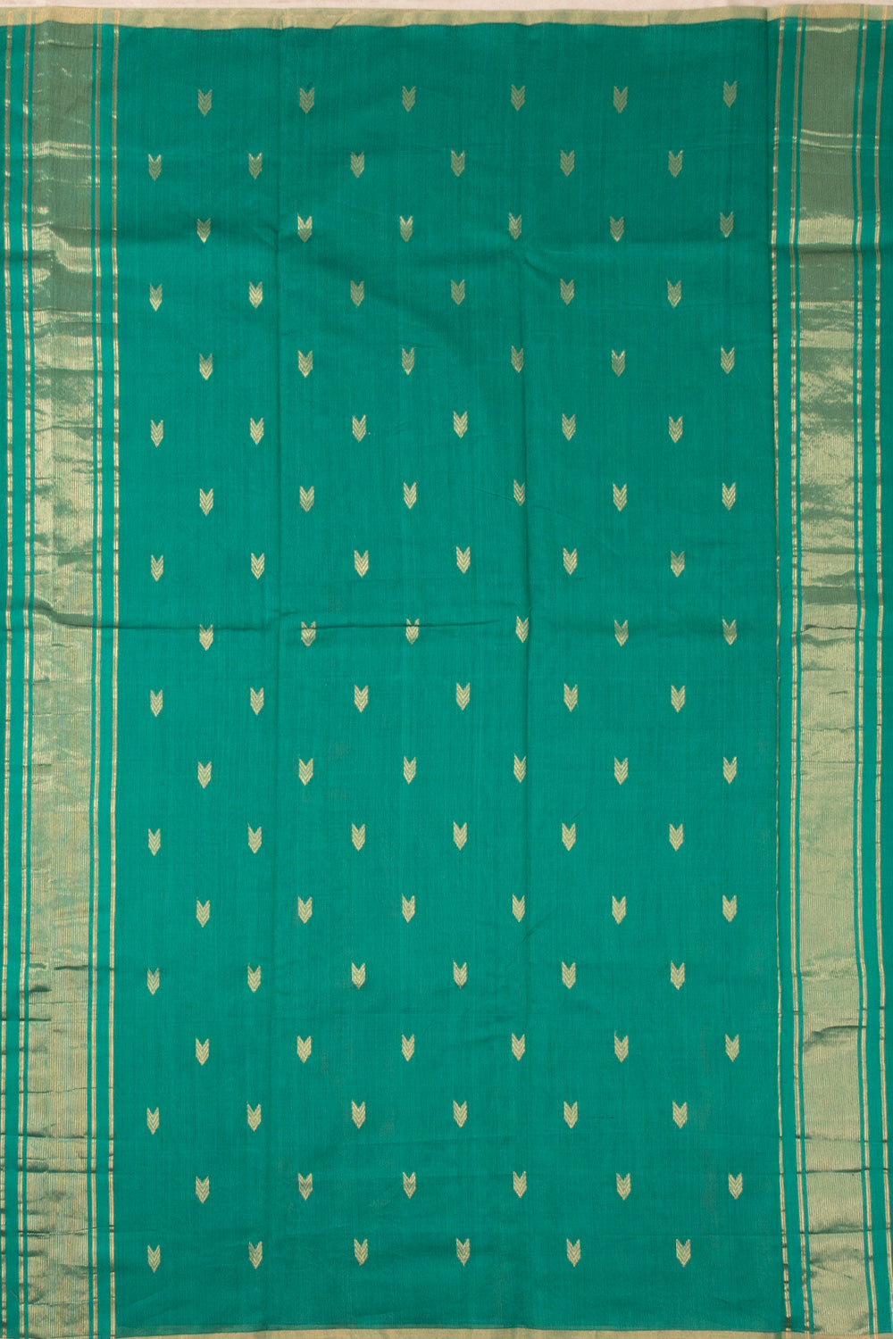 Green Handloom Maheshwari Silk Cotton Saree 10073129