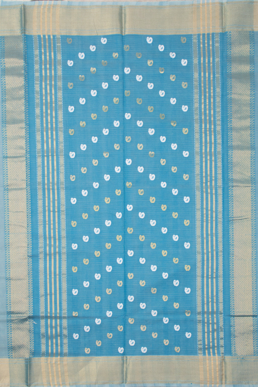 Blue Handloom Maheshwari Silk Cotton Saree 10073139