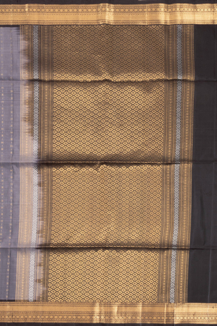 Grey Handloom Kanjivaram Soft Silk Saree 10072771