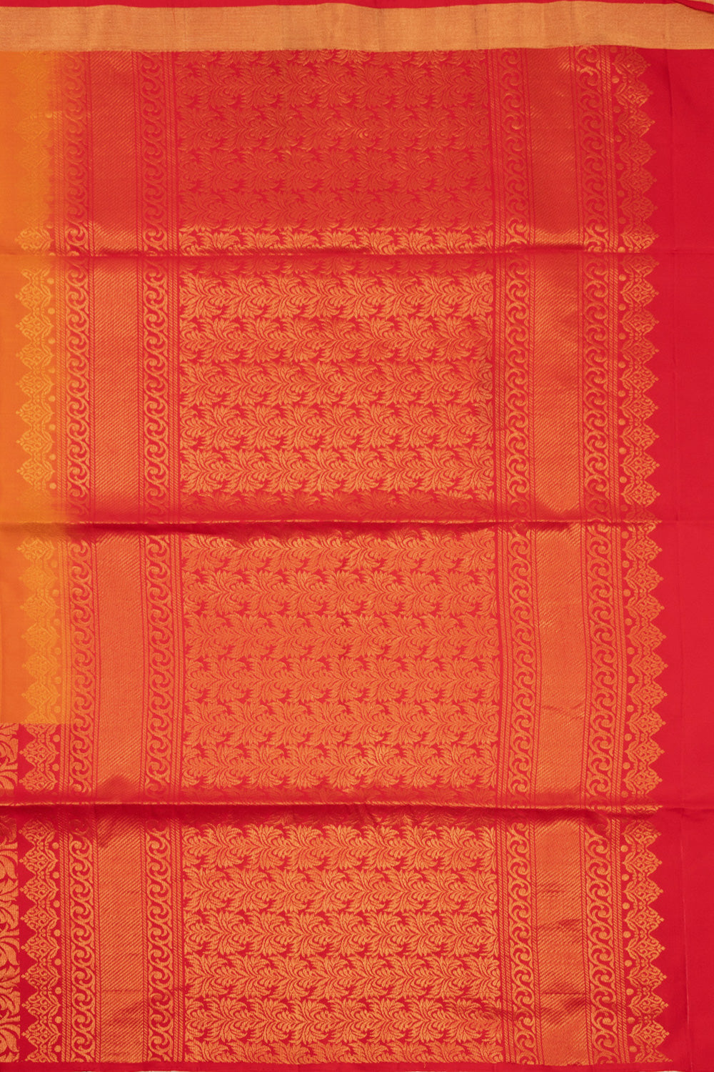 Orange Handloom Kanjivaram Soft Silk Saree 10072781