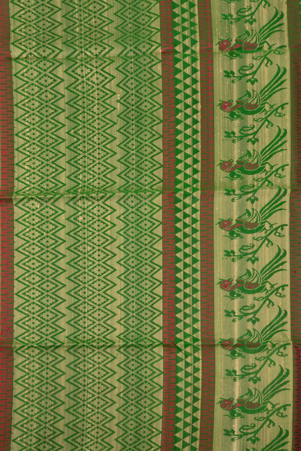 Green Handloom Kanjivaram Soft Silk Saree 10073911