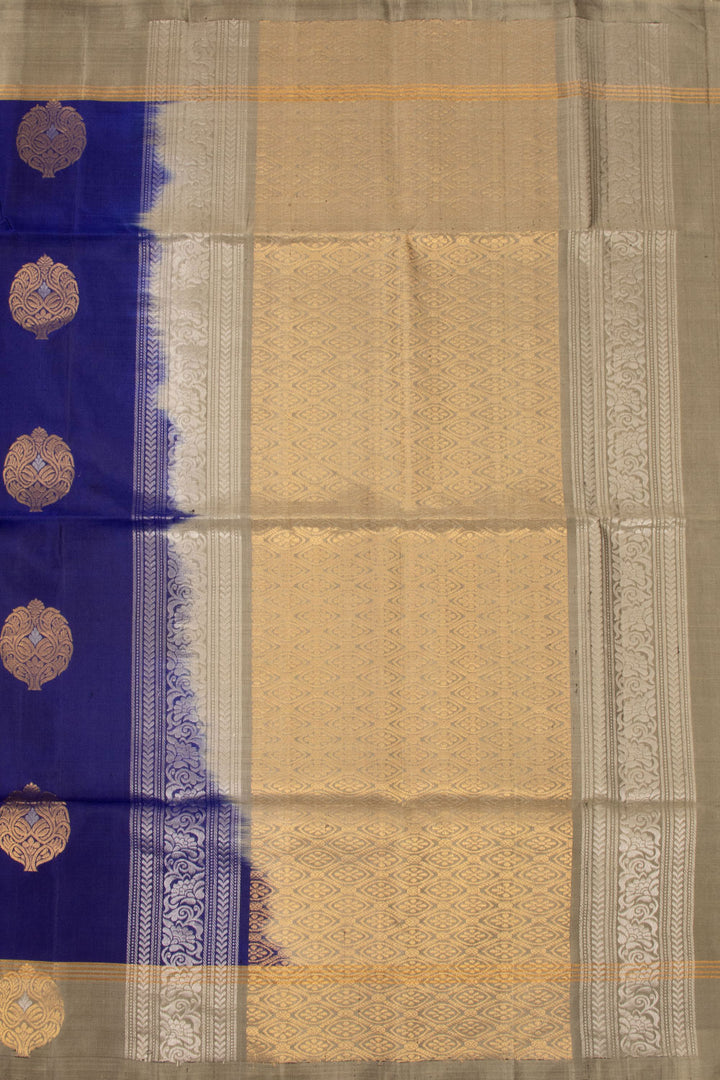 Blue Handloom Kanjivaram Soft Silk Saree 10073926