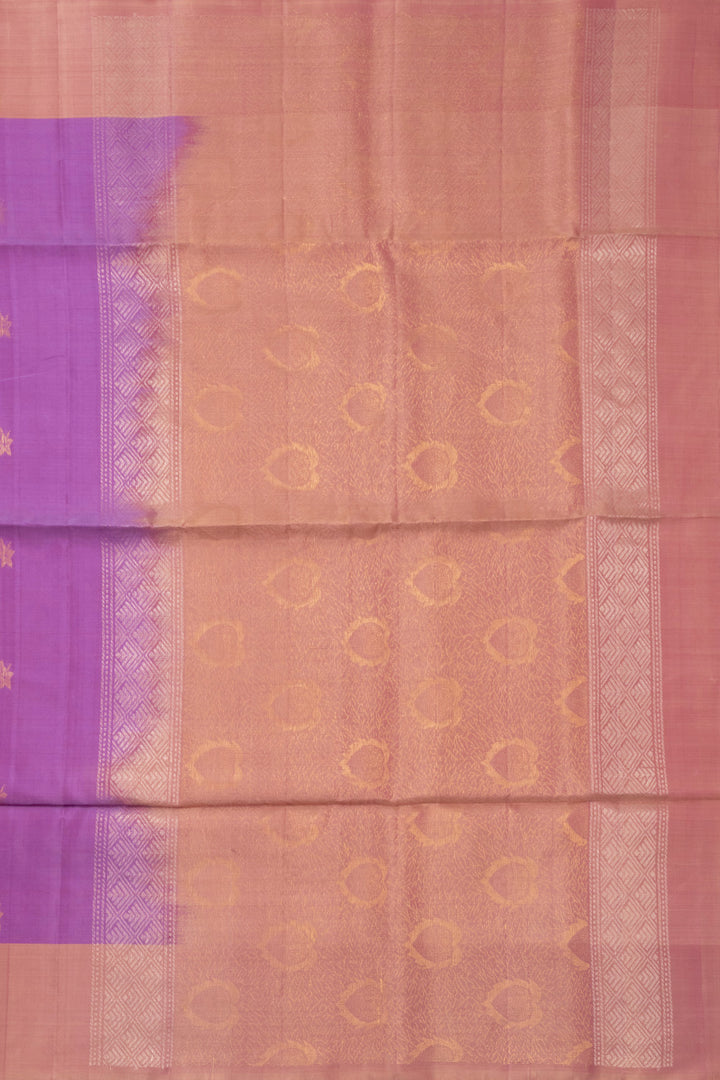 Violet Handloom Kanjivaram Soft Silk Saree 10073200