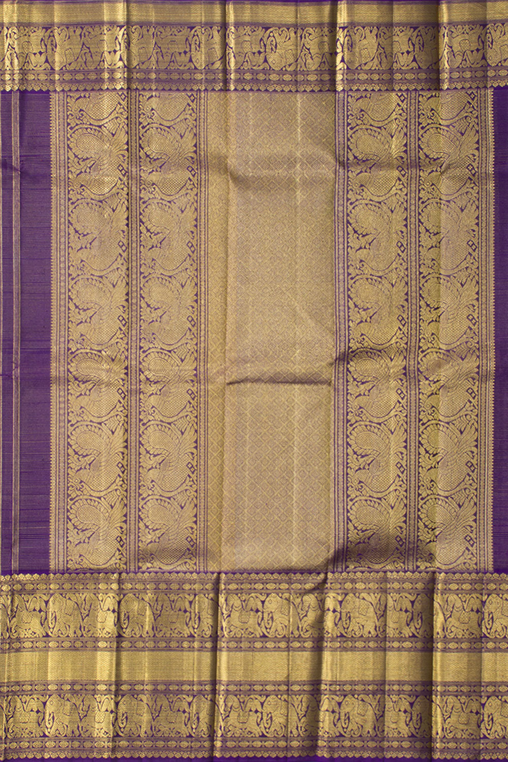 Royal Violet Pure Zari Kanjivaram Silk Saree 10062781