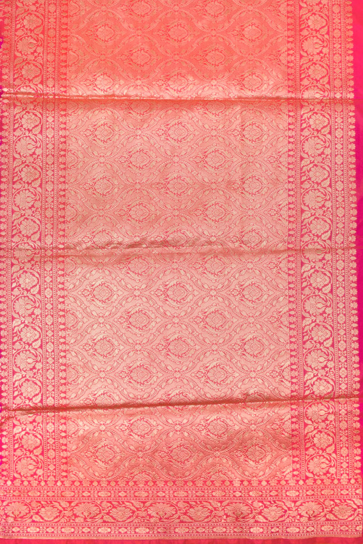 Rani Pink Handloom Banarasi Katan Silk Saree 10063209