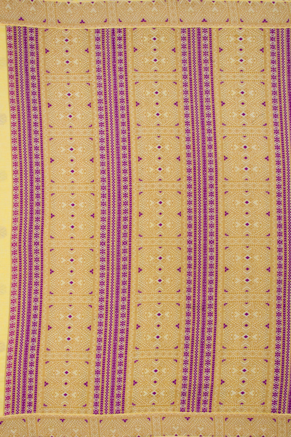 Sunset Yellow Handloom Assam Cotton Saree 10062511