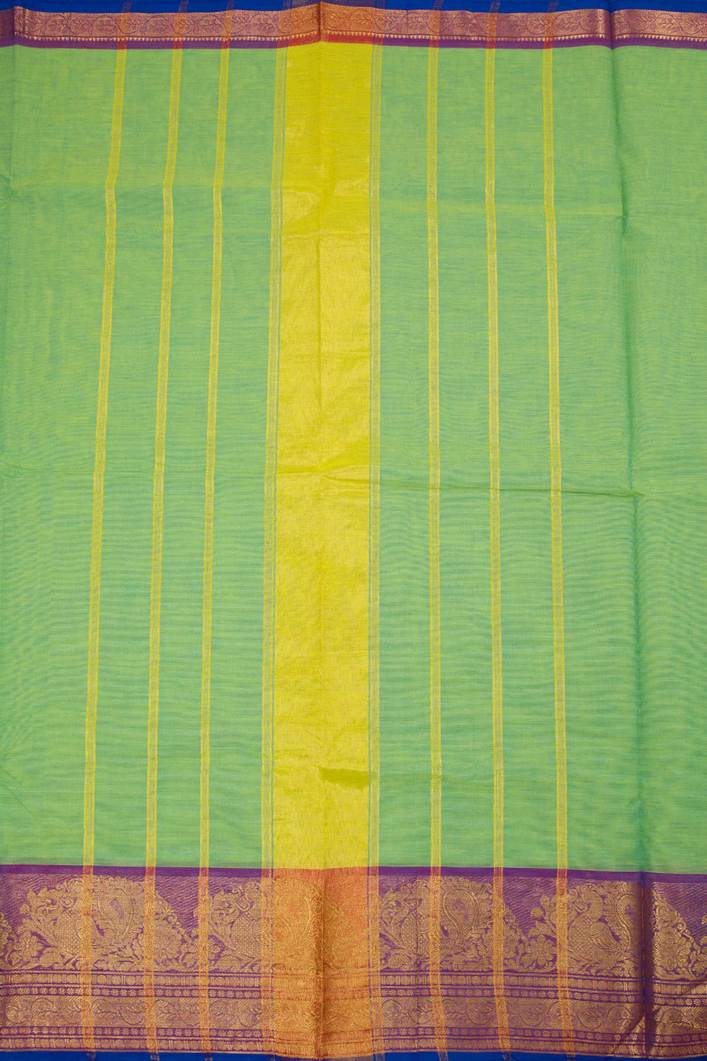 Spring Green Handloom Kanchi Cotton Saree 10063458