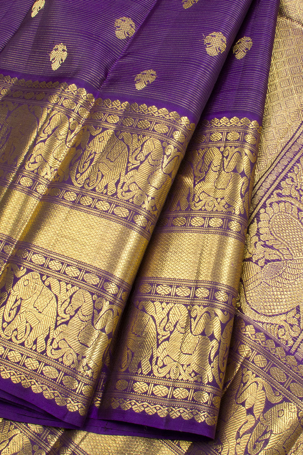 Royal Violet Pure Zari Kanjivaram Silk Saree 10062781