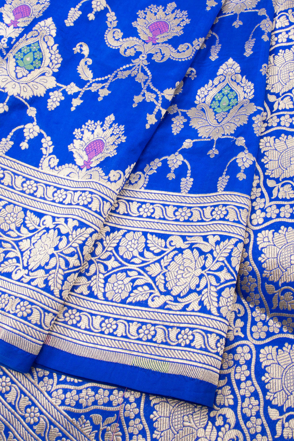 Royal Blue Handloom Banarasi Katan Silk Saree 10063208