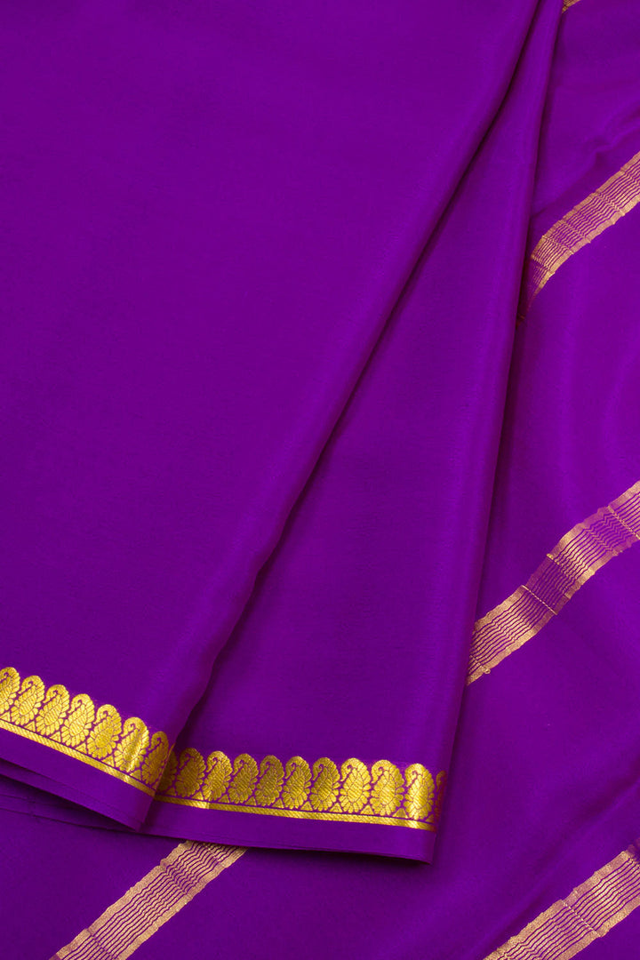 Royal Purple Mysore Crepe Silk Saree 10062318