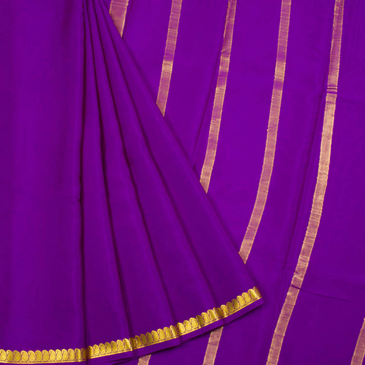 Royal Purple Mysore Crepe Silk Saree 10062318