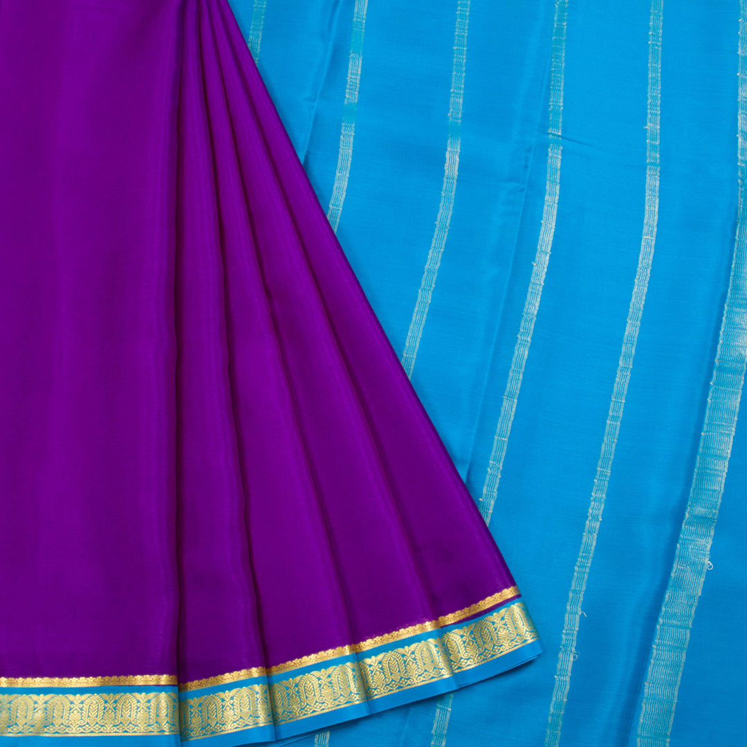 Royal Purple Mysore Crepe Silk Saree 10062319