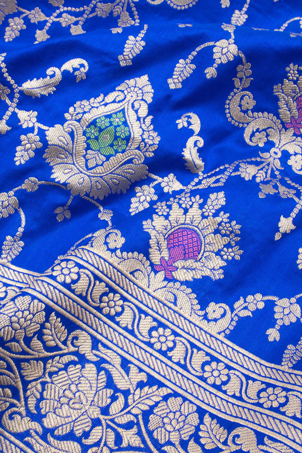 Royal Blue Handloom Banarasi Katan Silk Saree 10063208