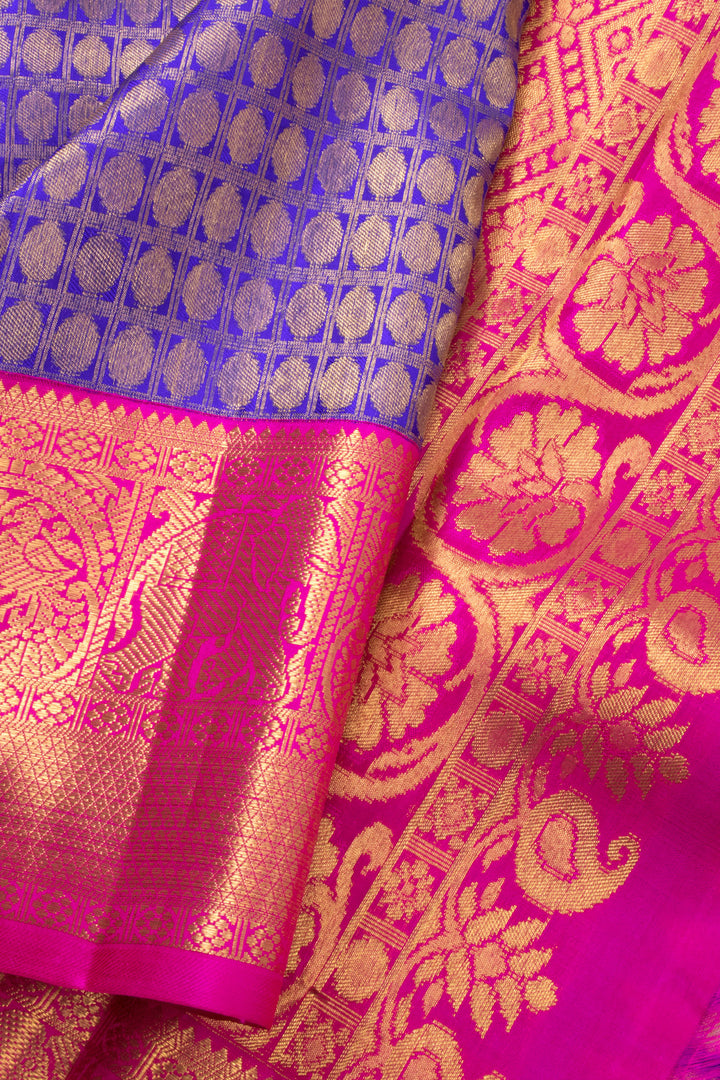 Purple Korvai Bridal Kanjivaram Silk Saree 10072746