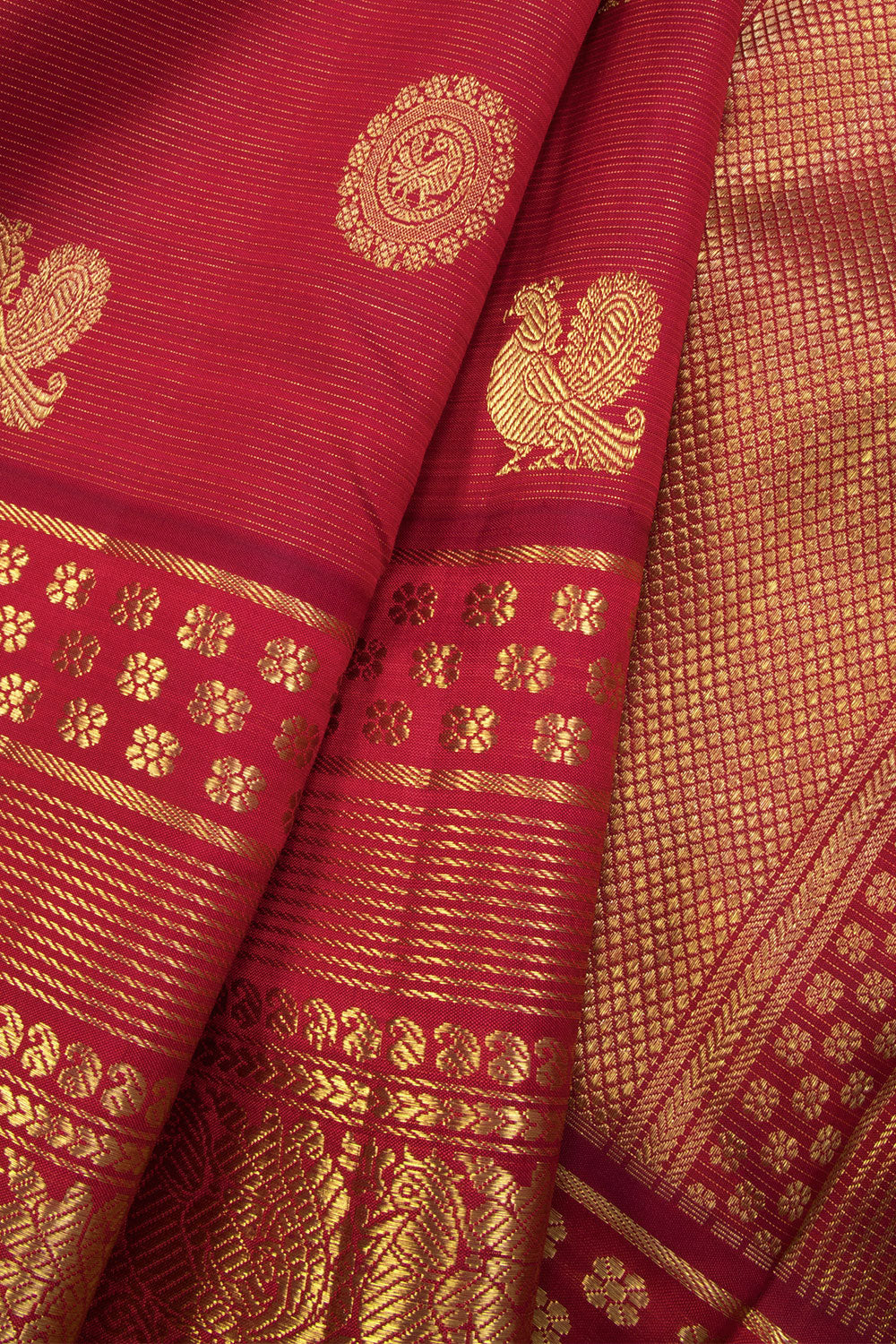 Maroon Bridal  Kanjivaram Silk Saree 10070594 - Avishya
