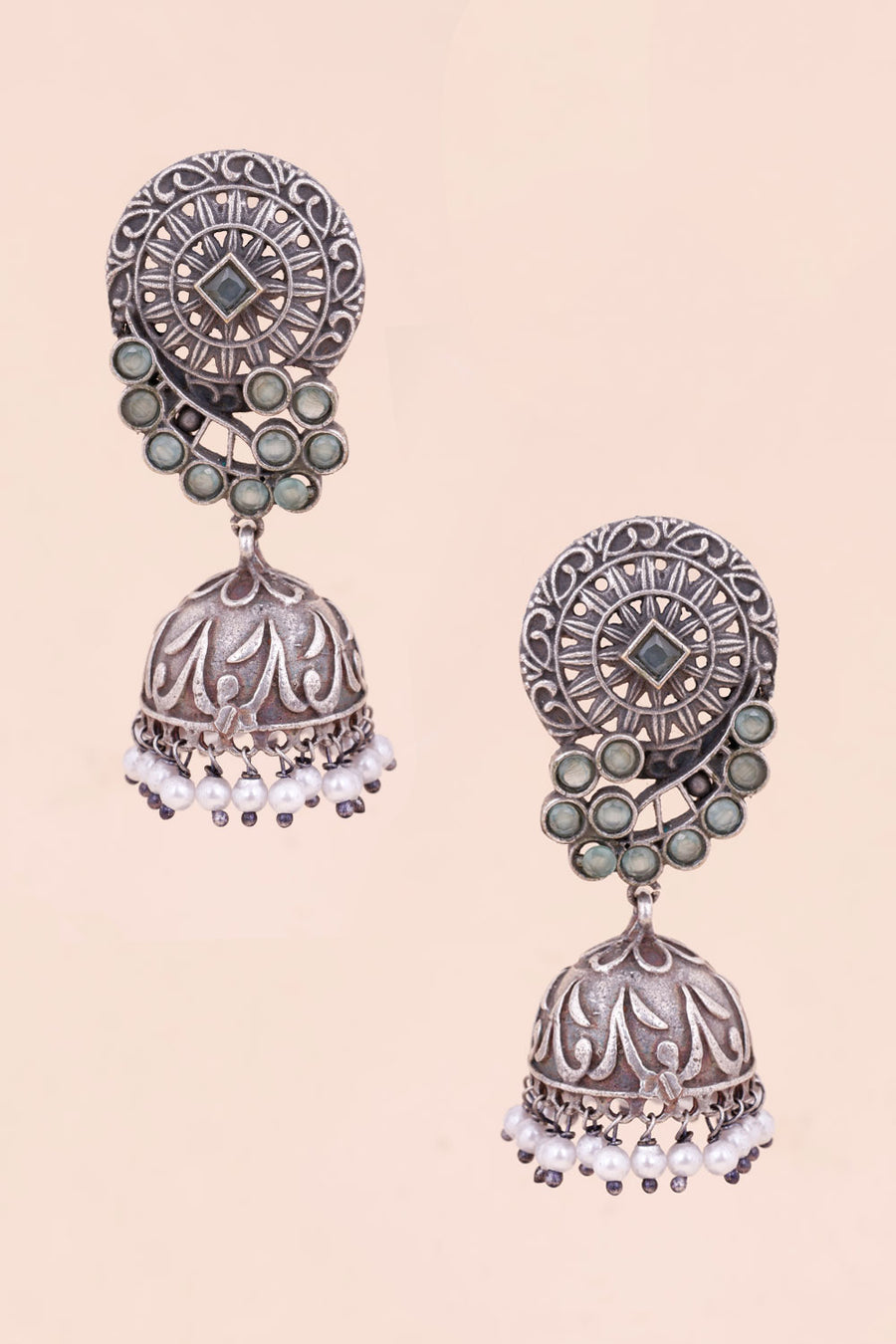 Oxidised Ethnic Jhumka Earring