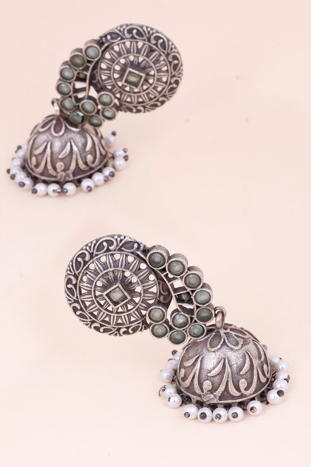 Oxidised Ethnic Jhumka Earring