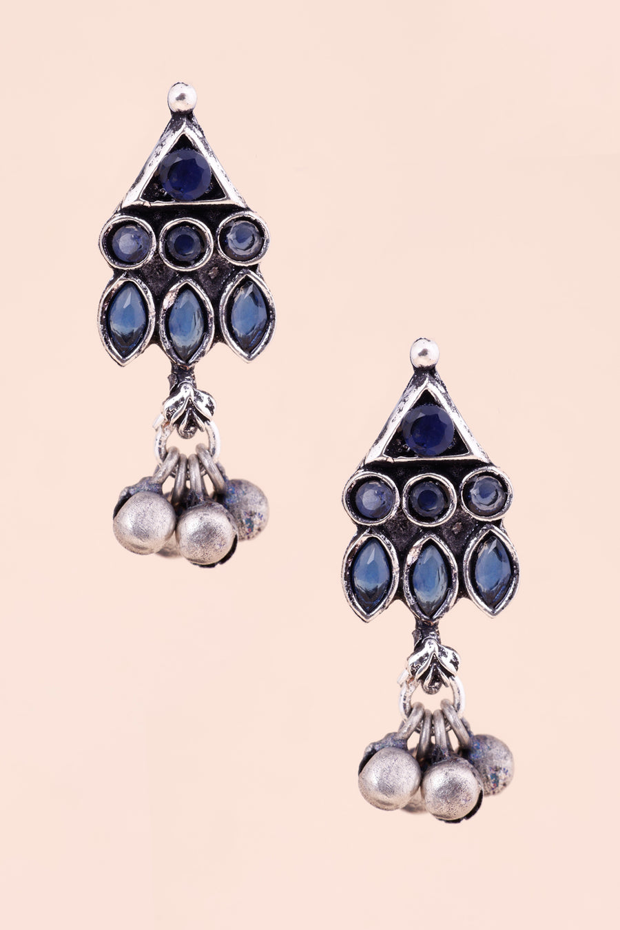 Oxidised Earring With Ghungroo