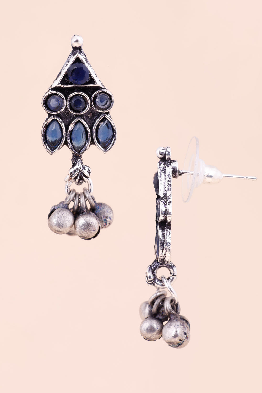 Oxidised Earring With Ghungroo