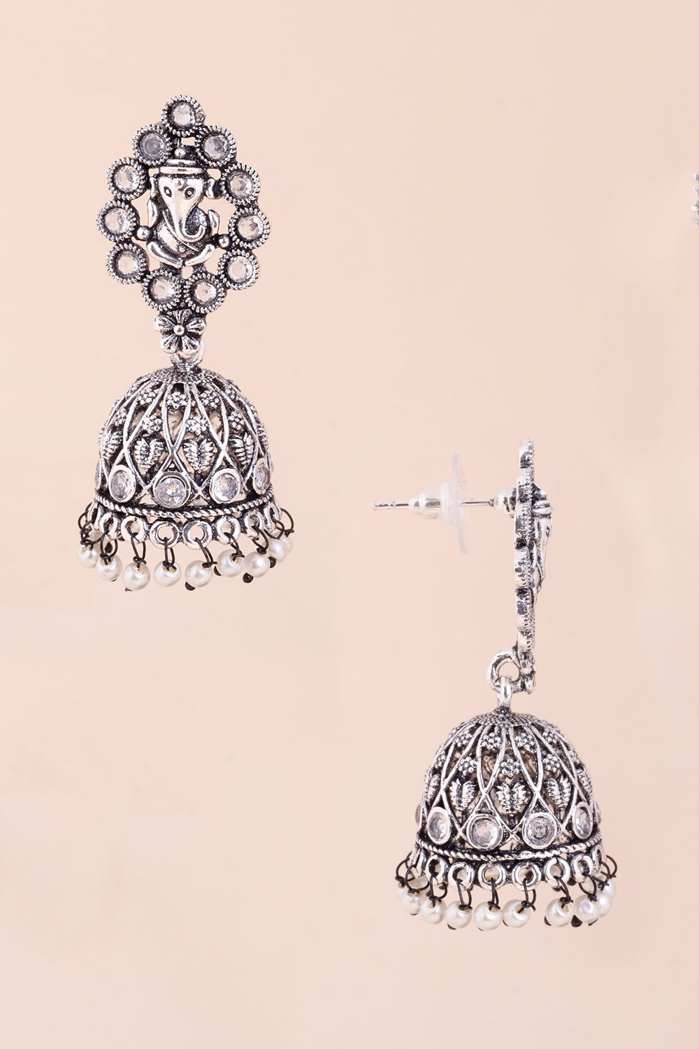 Oxidised Ethnic Jhumka Earring