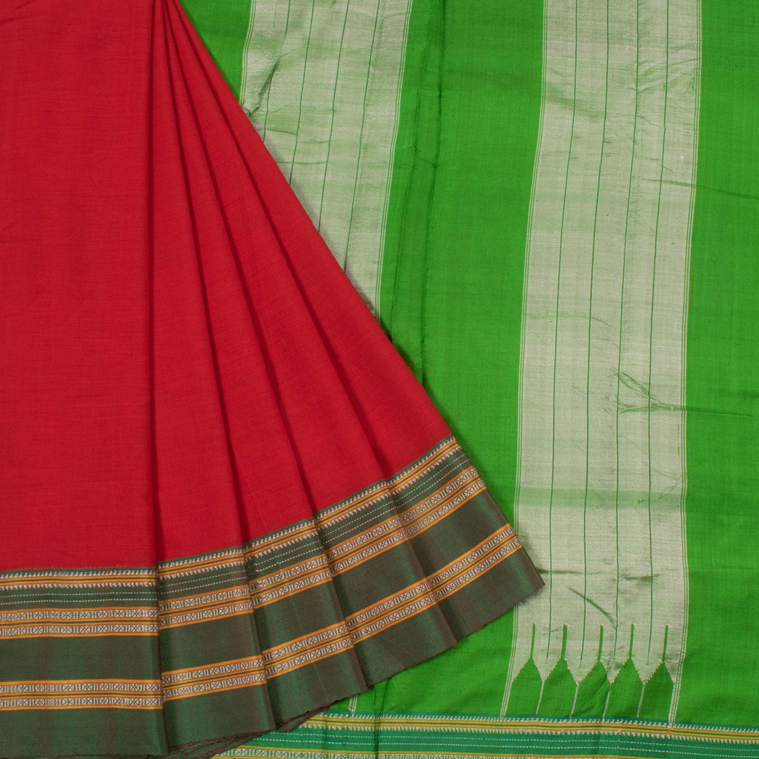 Ilkal Handwoven Cotton Saree – Spatika Clothing