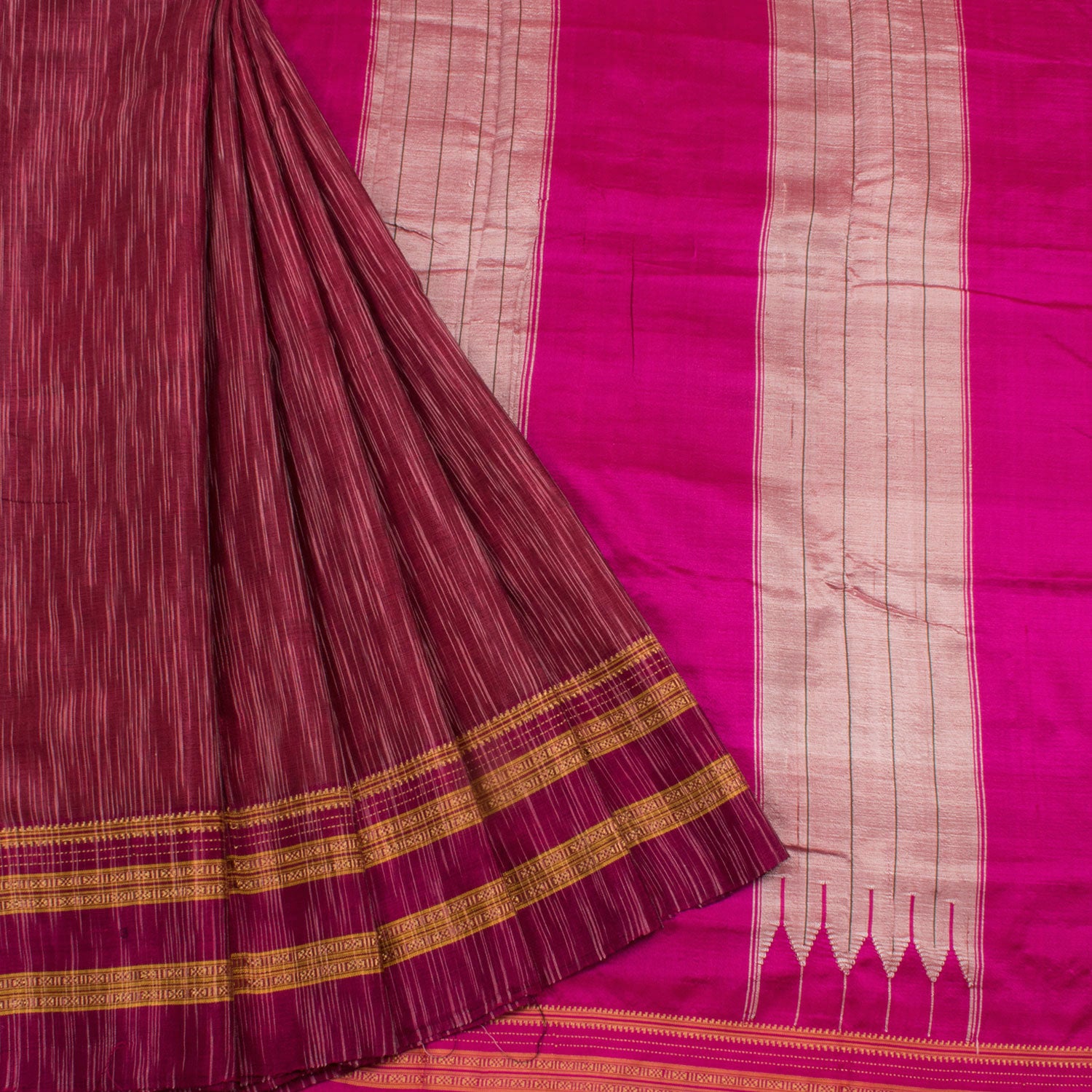 Plum Gomedadi Ilkal Cotton Saree – UTPALADesigns