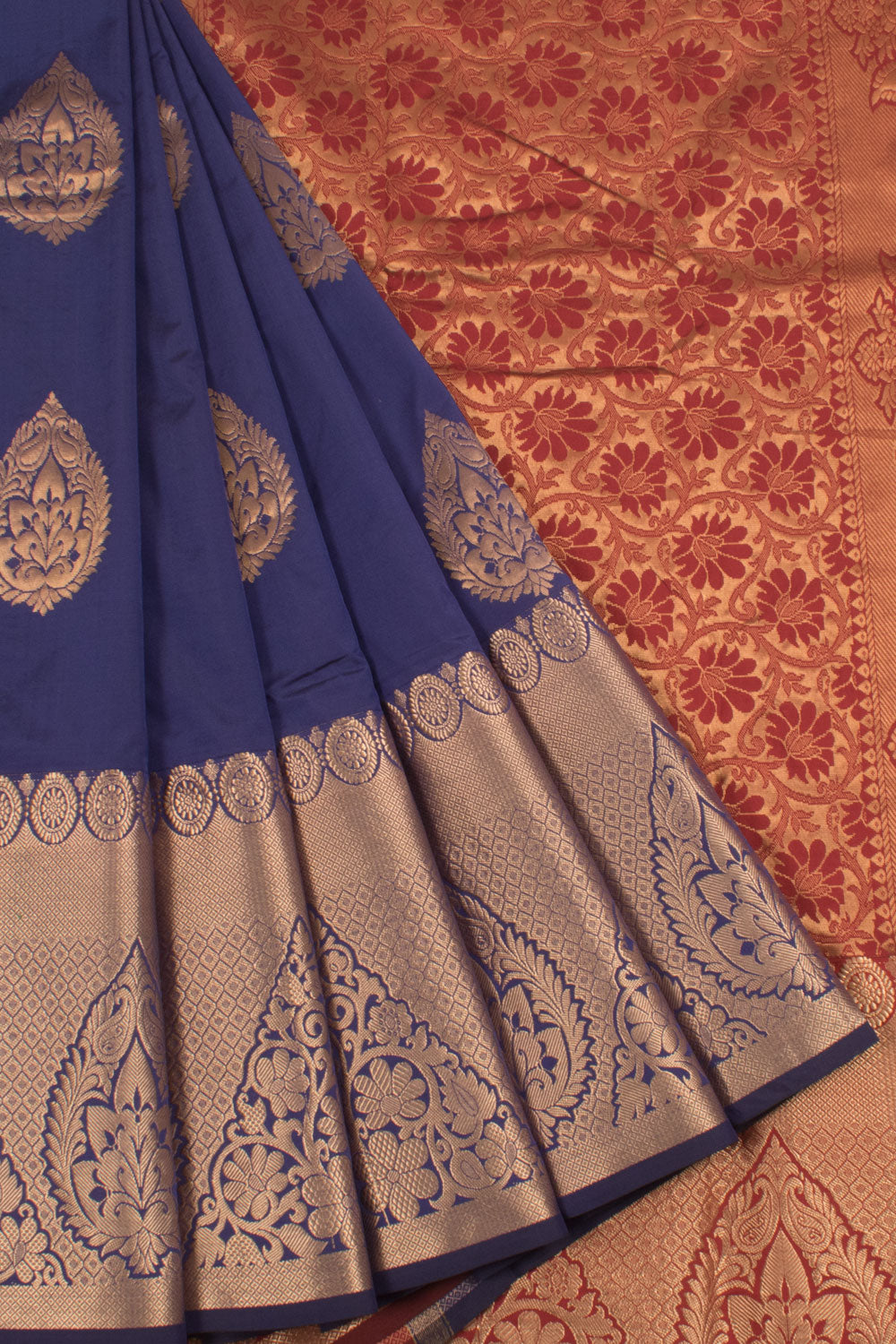 Salem Soft Silk Saree with Floral Motifs and Peacock Pallu 