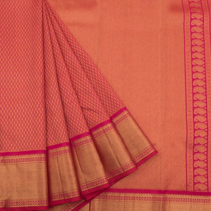 Handloom Pure Zari Jacquard Kanjivaram Silk Saree 10056063