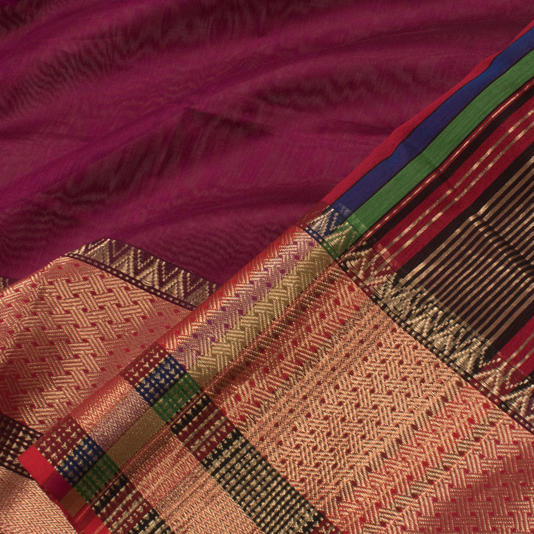 Handloom Maheshwari Silk Cotton Saree 10057309