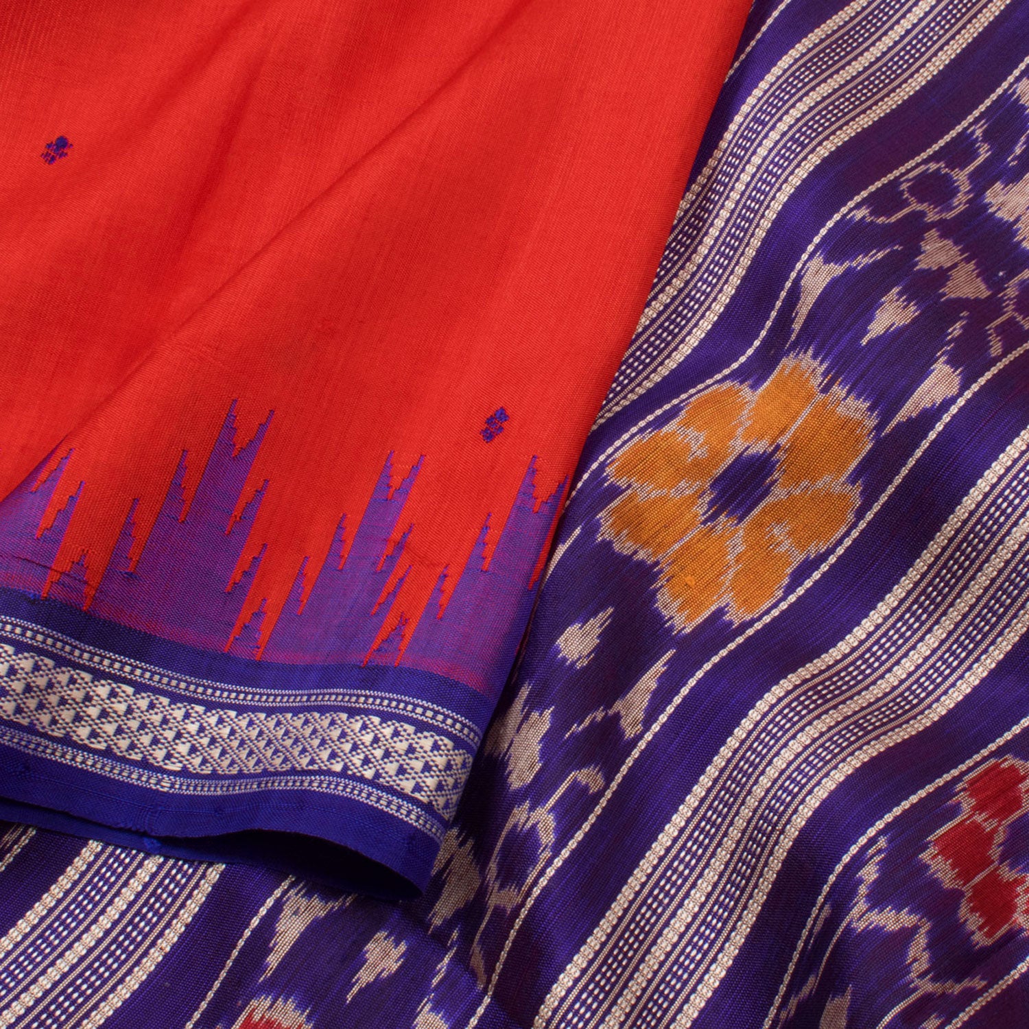 Buy online Lilac color Berhampuri Patta Silk Saree |Odisha handloom –  Bidyut Fashion