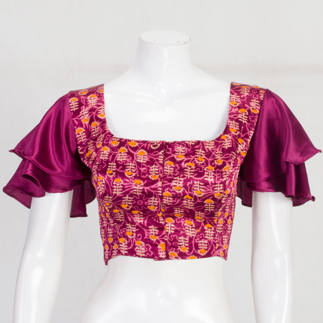 Magenta Handcrafted Mashru Blouse 10061056