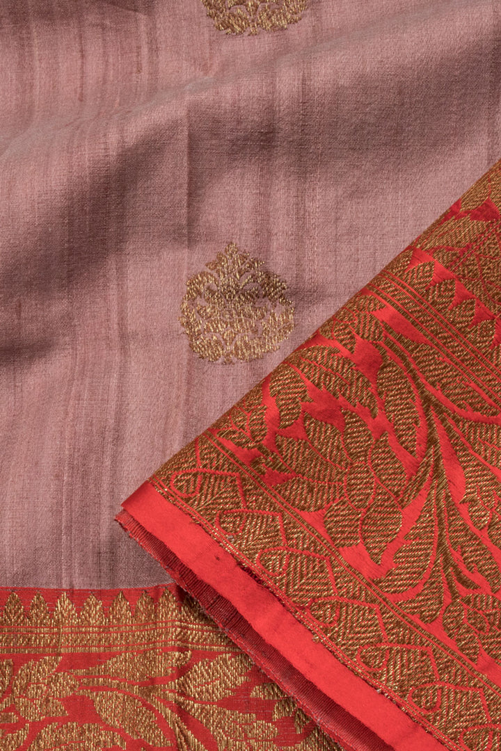 Handloom Banarasi Kadhwa Tussar Silk Saree 10061139