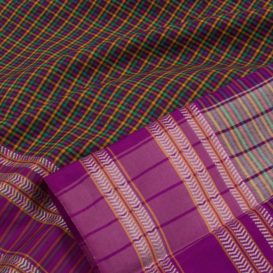 Handloom Narayanpet Cotton Saree with Checks Design