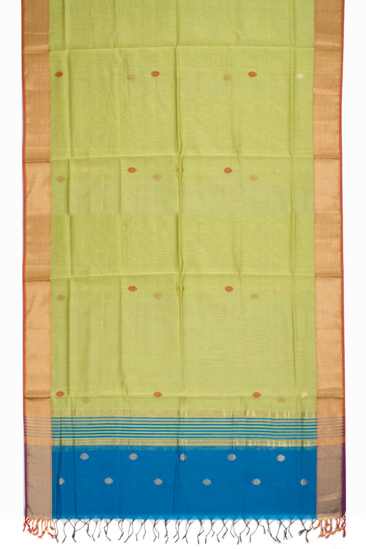 Blue Maheshwari Silk Cotton 2 pc Salwar Suit Material 10062206