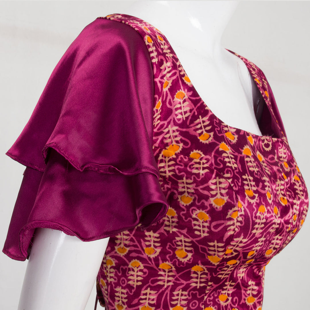 Magenta Handcrafted Mashru Blouse 10061056