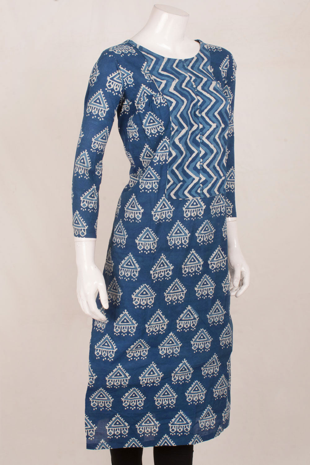 Dabu Printed Cotton Kurta 10056463