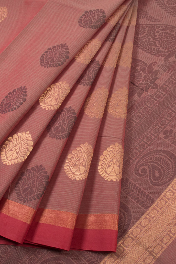 Sienna Brown Kovai Cotton Saree 10059935