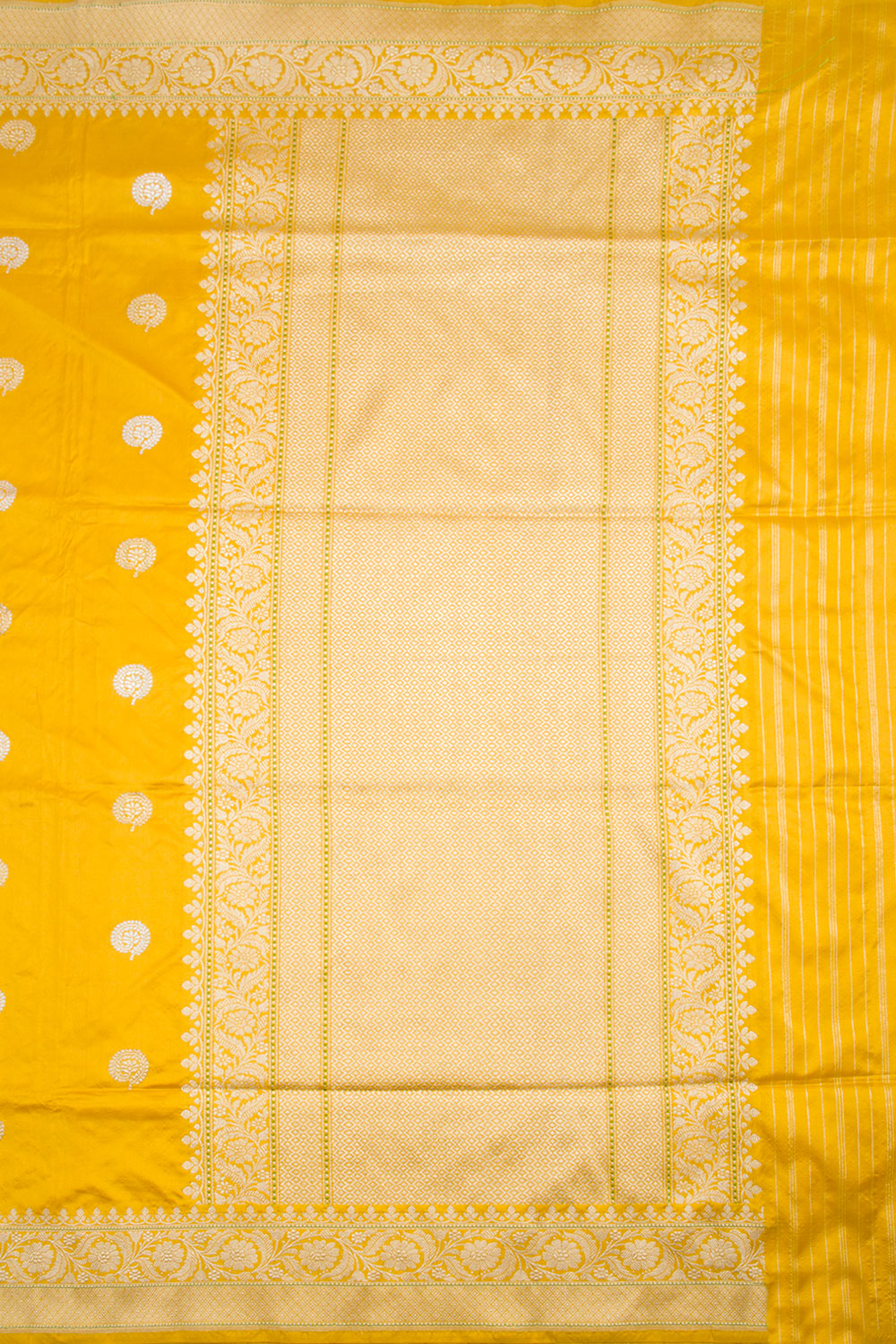 Mango Yellow Bridal Handloom Kanjivaram Silk Saree|Avishya.Com – Avishya.com