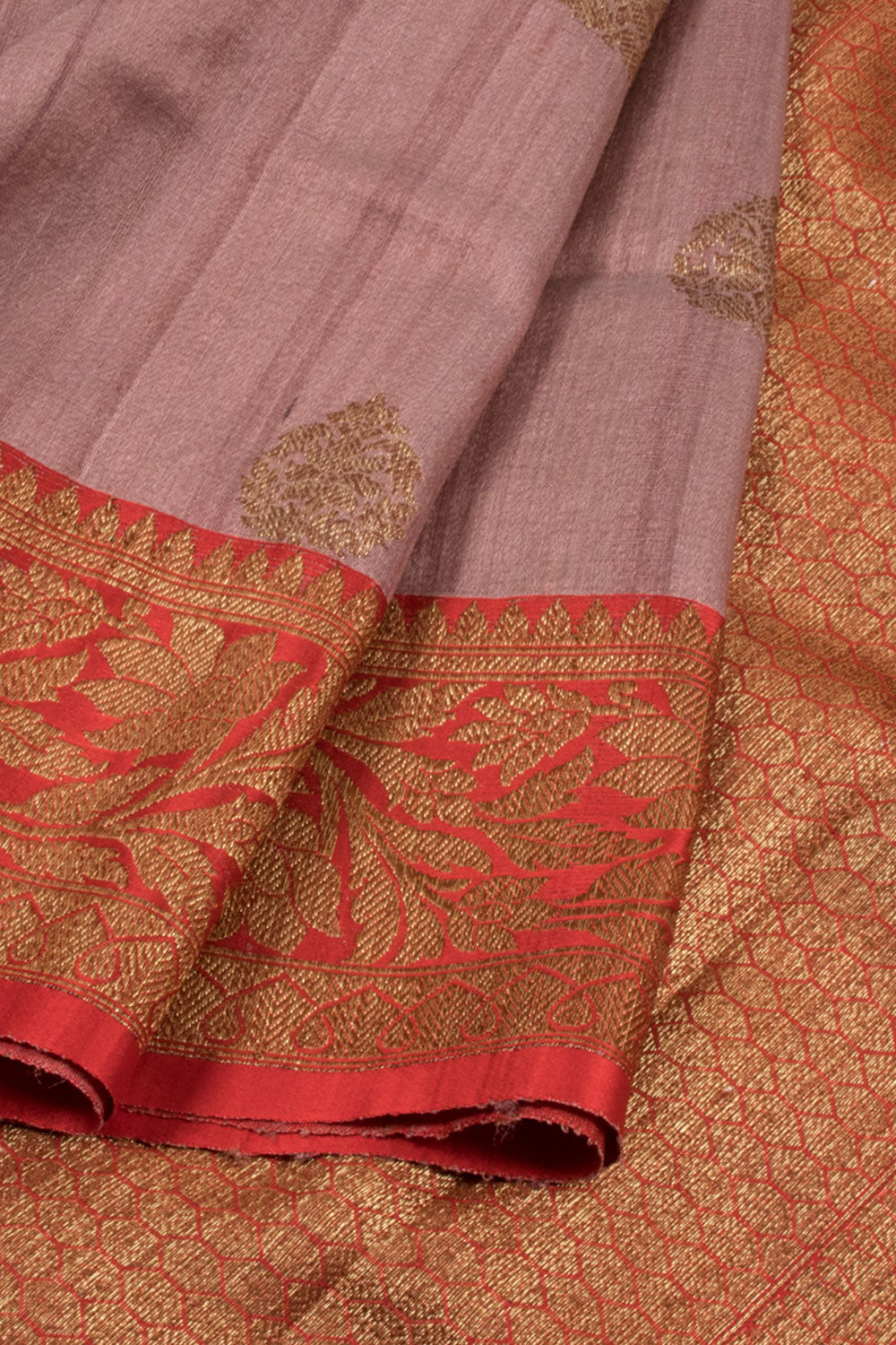 Handloom Banarasi Kadhwa Tussar Silk Saree 10061139