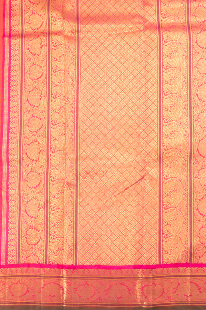 Sephia Brown Pure Zari Korvai Kanjivaram Silk Saree 10060080