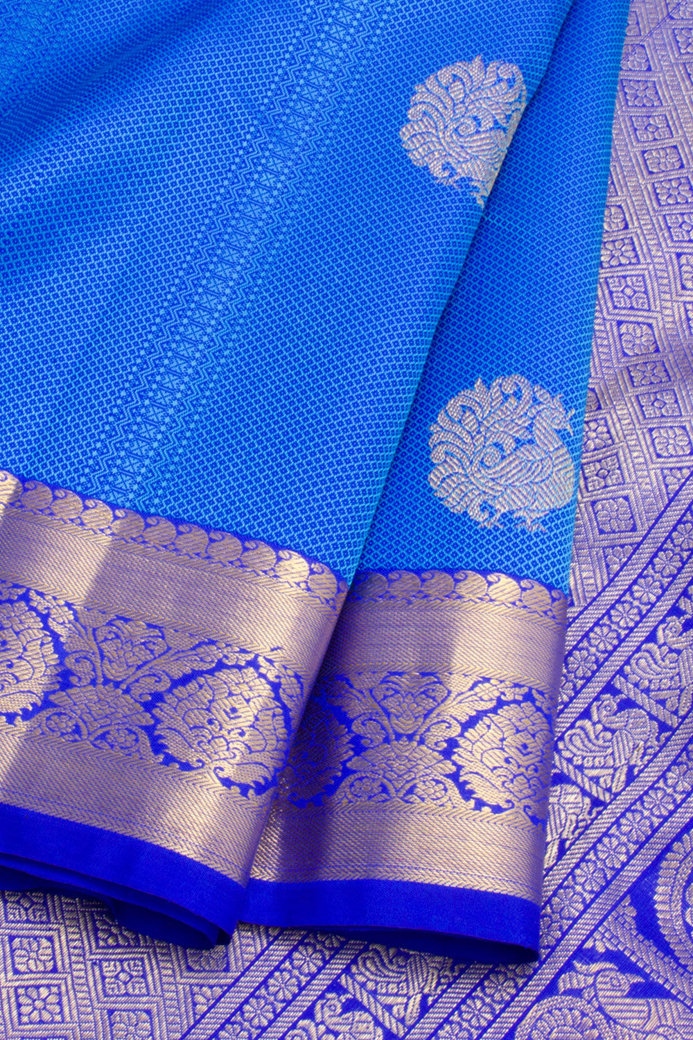 Ink blue silk wedding saree - G3-WSA54097 | G3fashion.com